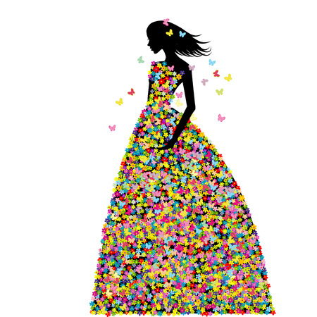 Vector Line Prom Dress